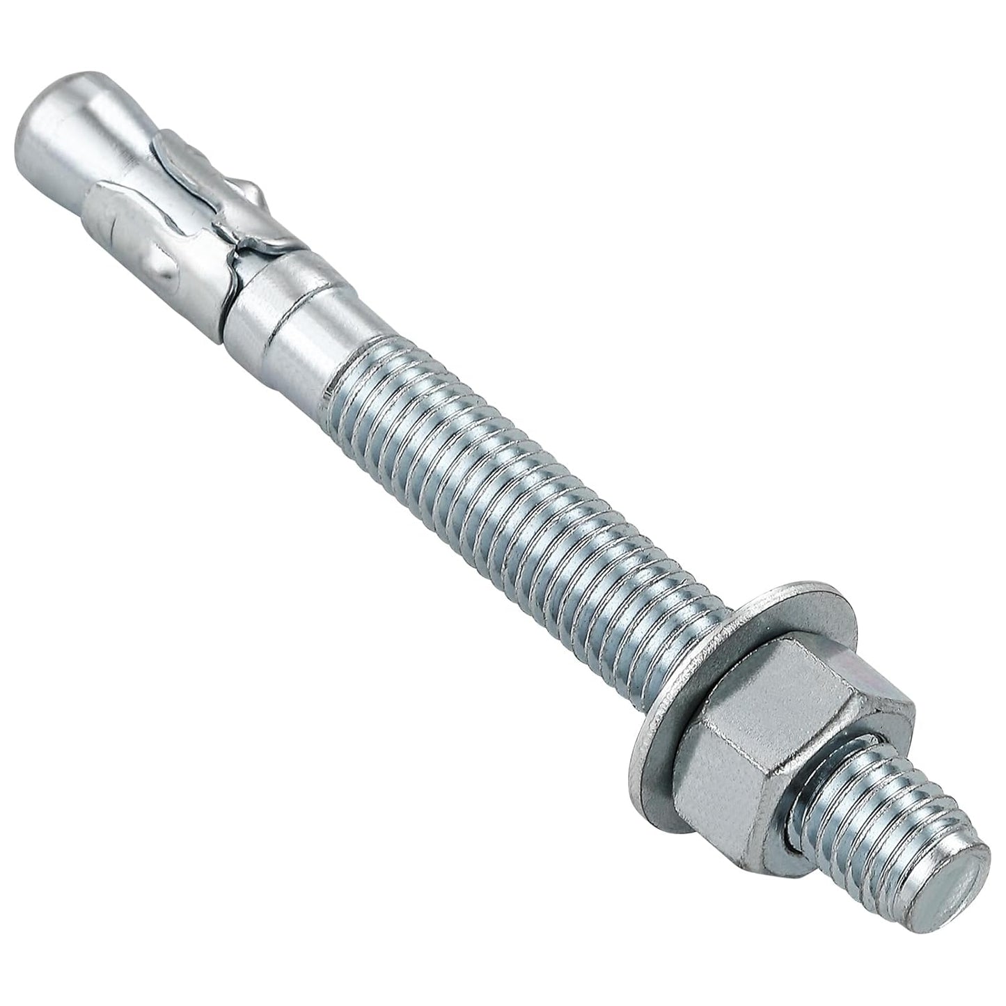 1/2x6 10Pcs Inch Standard Fasteners for Heavy-Duty Zinc Wedge Anchors for Cement and Concrete