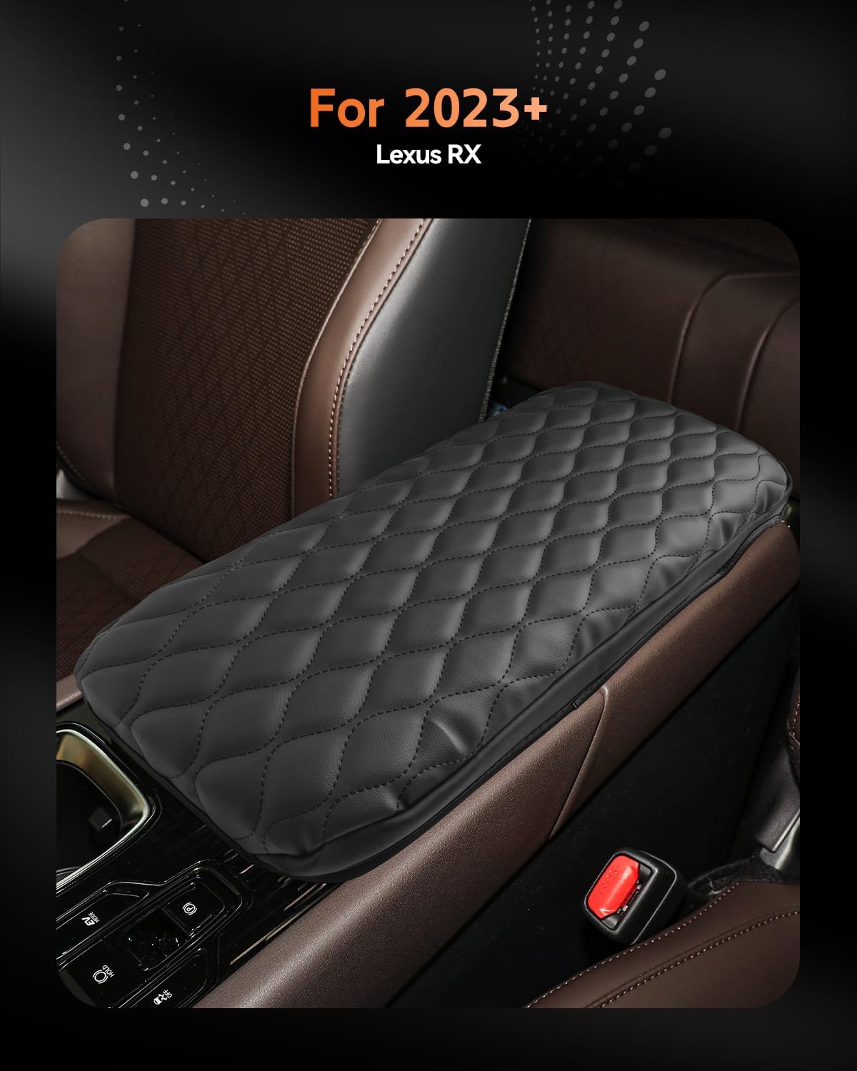 CDEFG for 2023-2025 Lexus RX 350/350h/ 450h+/ 500h F Sport Center Console Cover Armrest Box Cover for RX350 RX350h RX450h RX500h 2023 2024 2025 Accessories Console Arm Rest Protector