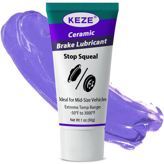 Keze Ceramic Brake Grease Lubricant for Automotive Extreme Break Lube Caliper Parts Sliding Pin Pad Assembly,Prevents Seizing,Stops Squeaking,1 oz-1 Pack