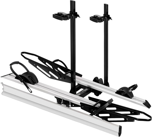 Young Hitch Mount Bike Rack with Ramp, 200 lbs. Capacity for 2 E-Bikes, Fat Tire and Standard, fits Cars, SUVs, RVs, Trailers with 2 Inch Receiver