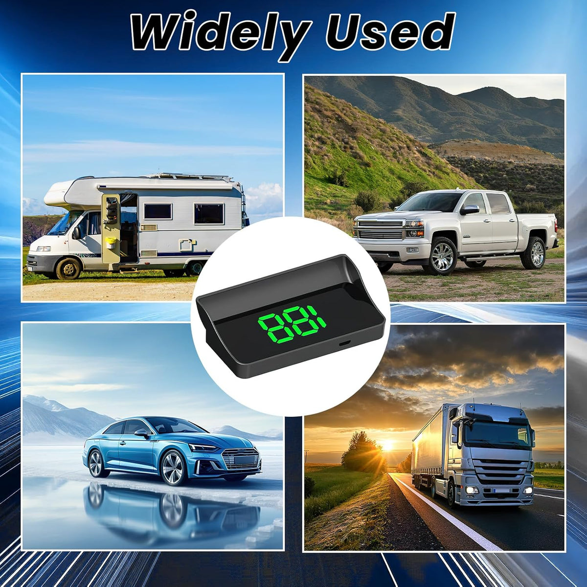 GPS Digital Speedometer for Car MPH, Universal HUD Speed Meter with LE ...