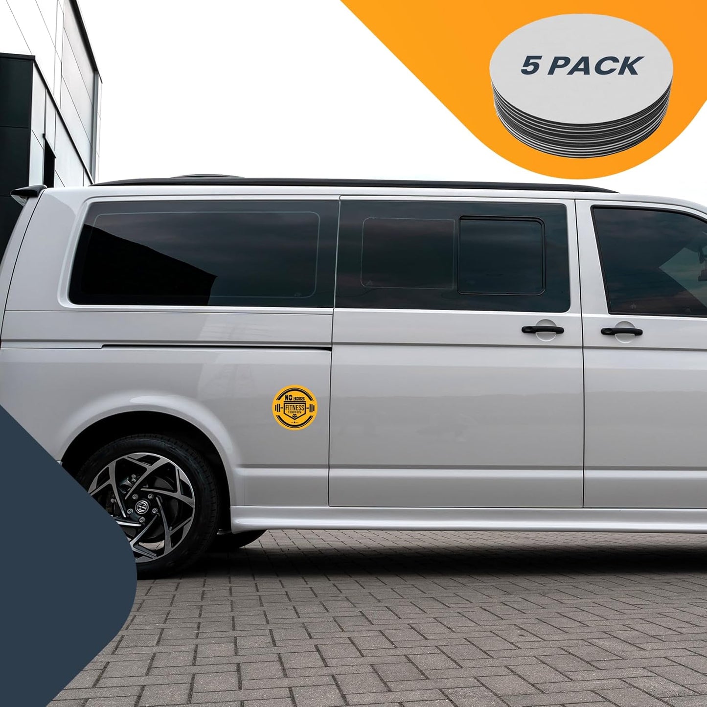 Magnet Me Up Customizable 30 Mil Round Magnet- 6”, 5 PK Weatherproof Car Magnet for Businesses, Sports Teams, Fundraiser, Personal Expression- Custom Text & Logo- Strong Magnetic Vinyl for Vehicles